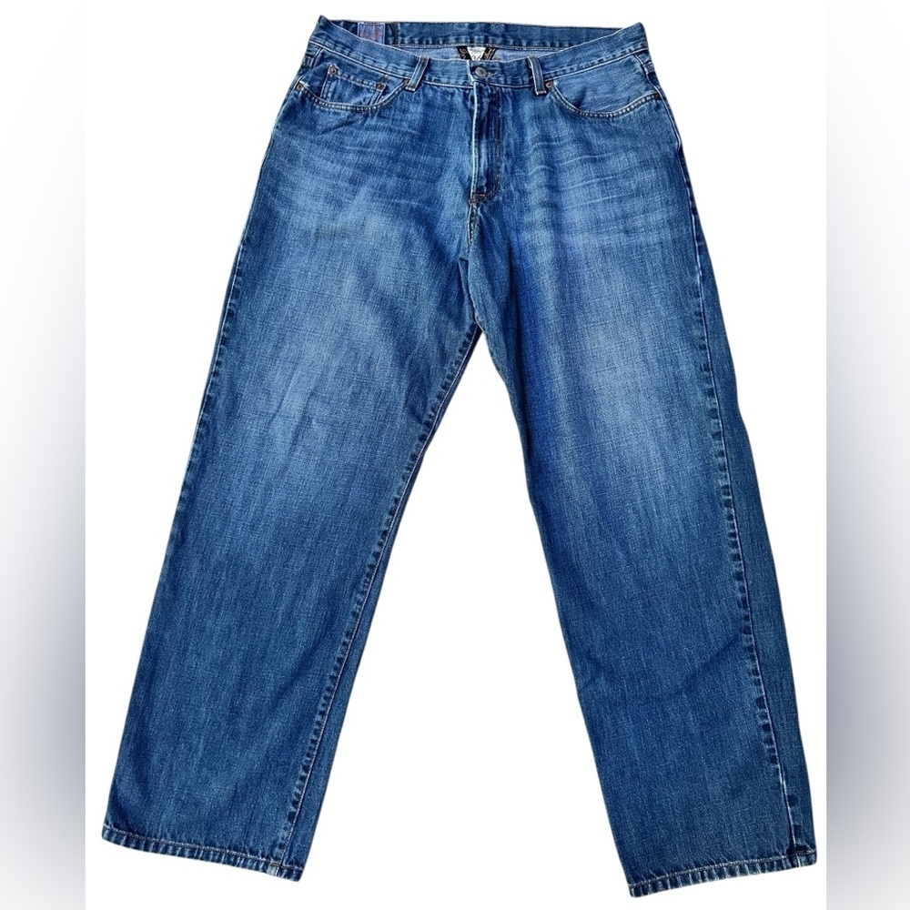 Lucky Brand Classic Relaxed Baggy Jeans Men’s Blue Denim Loose Fit Casual, 36